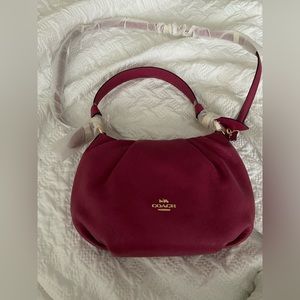 NWT pink coach bag with long strap and handle strap